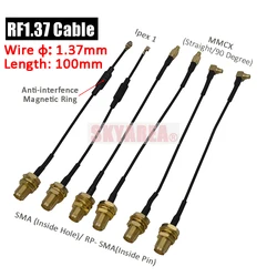 10cm RF1.37 Cable Ipex 1 /MMCX to SMA / RP-SMA Antenna Pigtail Cable for PandaRC TBS VTX RC Models RC Drone FPV Racing