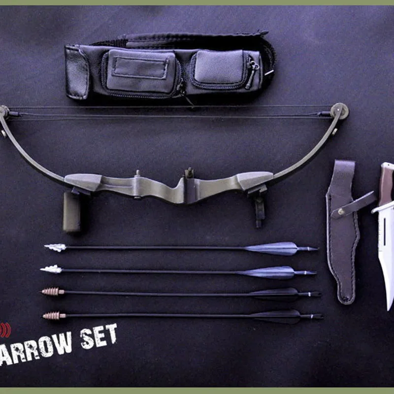 1/6 عمل الشكل دمية X-TOYS القوس السهم مجموعة + سكين نموذج لعب لمدة 12 بوصة العسكرية عمل الشكل الجندي اللعب #5