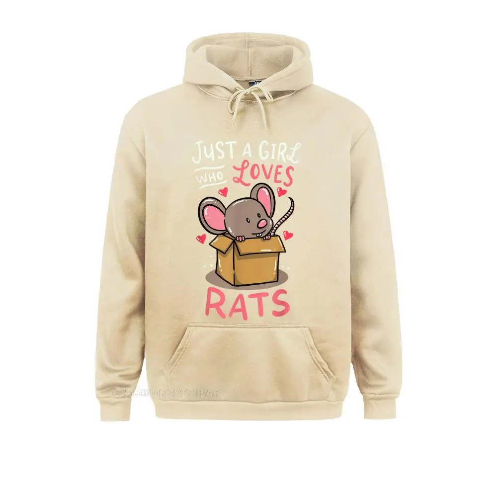 Rat Just A Girl Who Loves Rats Funny Cute Pet Gift Sweatshirts For Boys Long Sleeve Design Hoodies New Design Hoods Tight