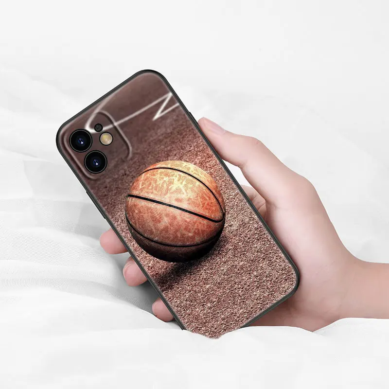 Basketball Basket Phone Case For Apple iPhone 13 12 Mini 11 Pro Max XR X XS MAX 6 6S 7 8 Plus 5 5S SE 2020 Black Cover Coque