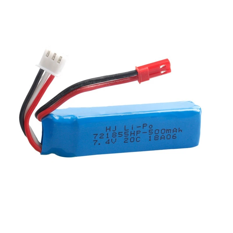 7.4V 500mAh Lipo Battery and battery charger for WLtoys A202 A212 A222 A232 A242 A252 4WD Remote control high speed toy cars