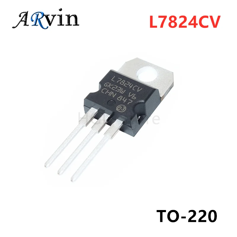 

10PCS/Lot L7824CV TO220 L7824 TO-220 7824 LM7824 MC7824 New and Original IC