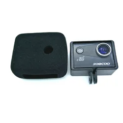 바람 소음 감소 Sjcam Sj8/7/6/5000 슬레이어 케이스 윈드 스크린 윈드 실드 스폰지 프레임 커버 SOOCOO C30/S300 H9R 카메라 액세서리, 바람 저항 감소