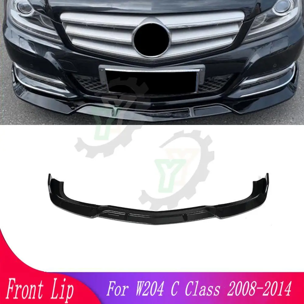 

Car front bumper front lip spoiler diffuser protective cover decorative body kit For Mercedes-Benz W204 2008 2009 2010 2011-2014