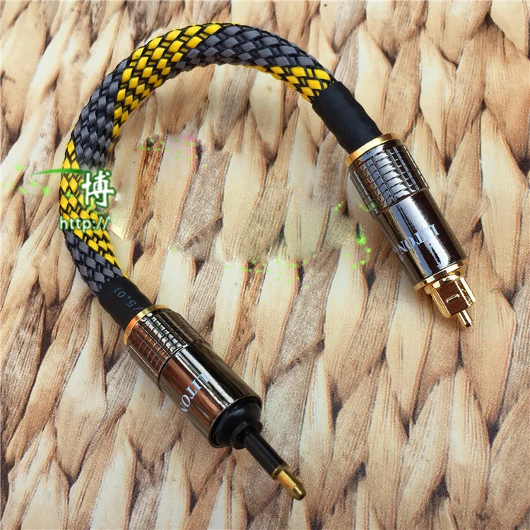 Cable de Audio de fibra óptica, reproductor Digital sin pérdidas, cuadrado a Redondo, 3,5mm, para D50, D100, PHA-3, HDVD800