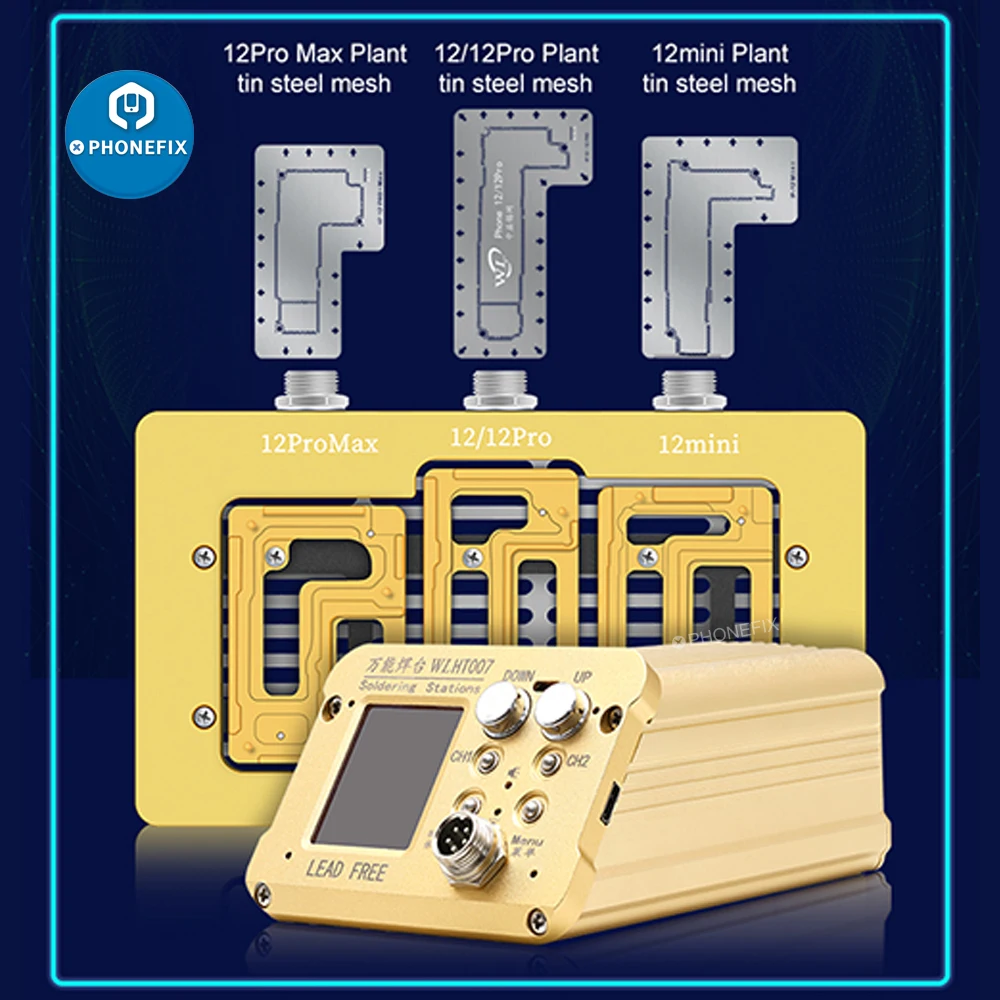 Estación de soldadura de precalentamiento WL HT007, placa base, mesa calefactora en capas para plantación de estaño para iPhone 16 15 14 13 12 11 Pro Max
