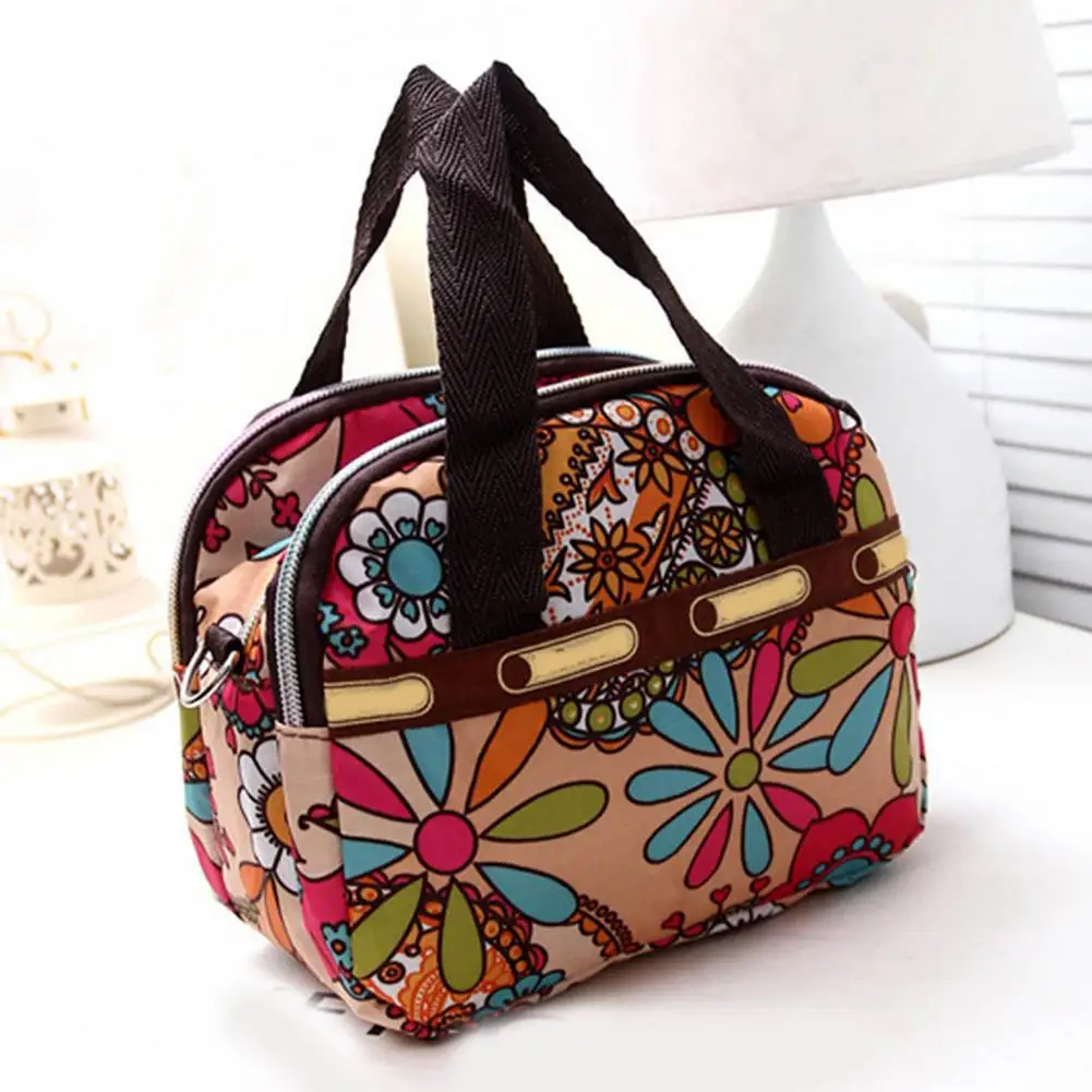 Fashionable Floral Print Shoulder Bag Satchel for Daily Activities  Colorful