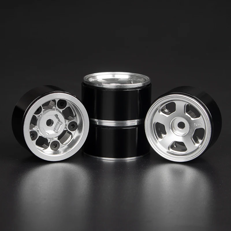 

KYX Racing CNC Machined Aluminum Wheel Rims Upgrades Part Accessories for 1/24 RC Crawler Car Axial SCX24 Deardbolt JLU C10 B-17