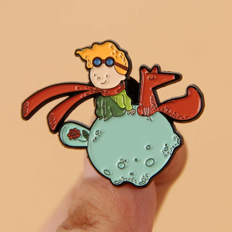 Le Petit Prince The Little Prince Enamel Brooch Pin Lapel Hard Metal Pins Brooches Badges Exquisite Jewelry Accessories Gifts