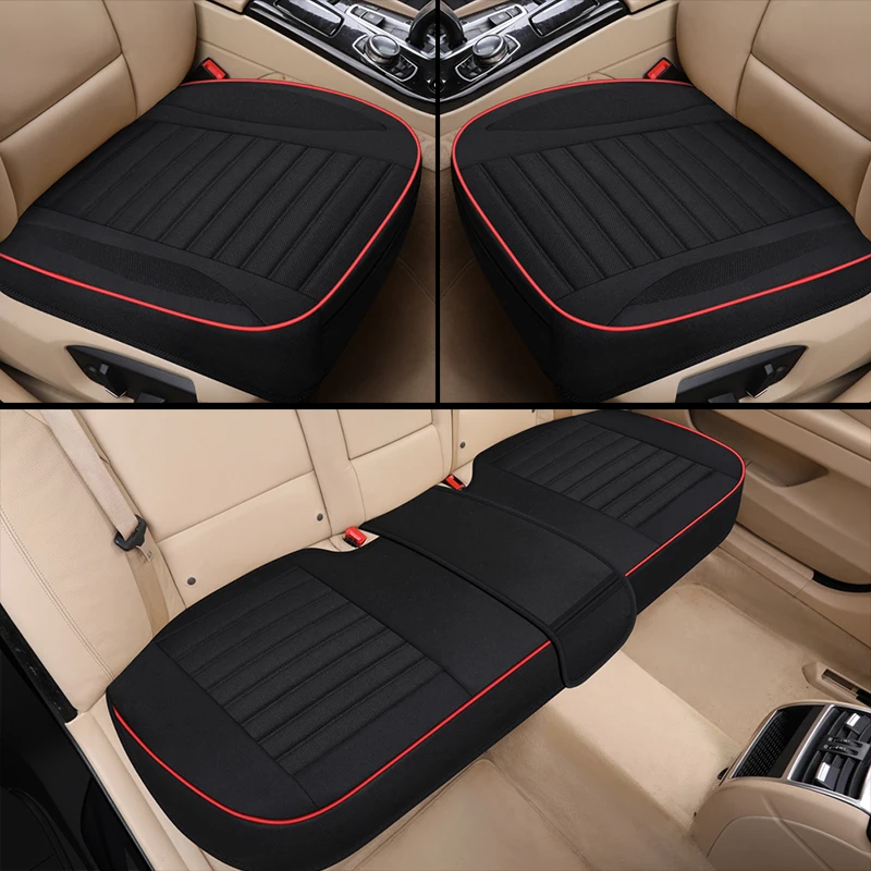 Car Seat Cover Universal Breathable Flax Cushion For Most Sedan SUV Ultra-Luxury Car Seat Protector Protection with Storage Bag