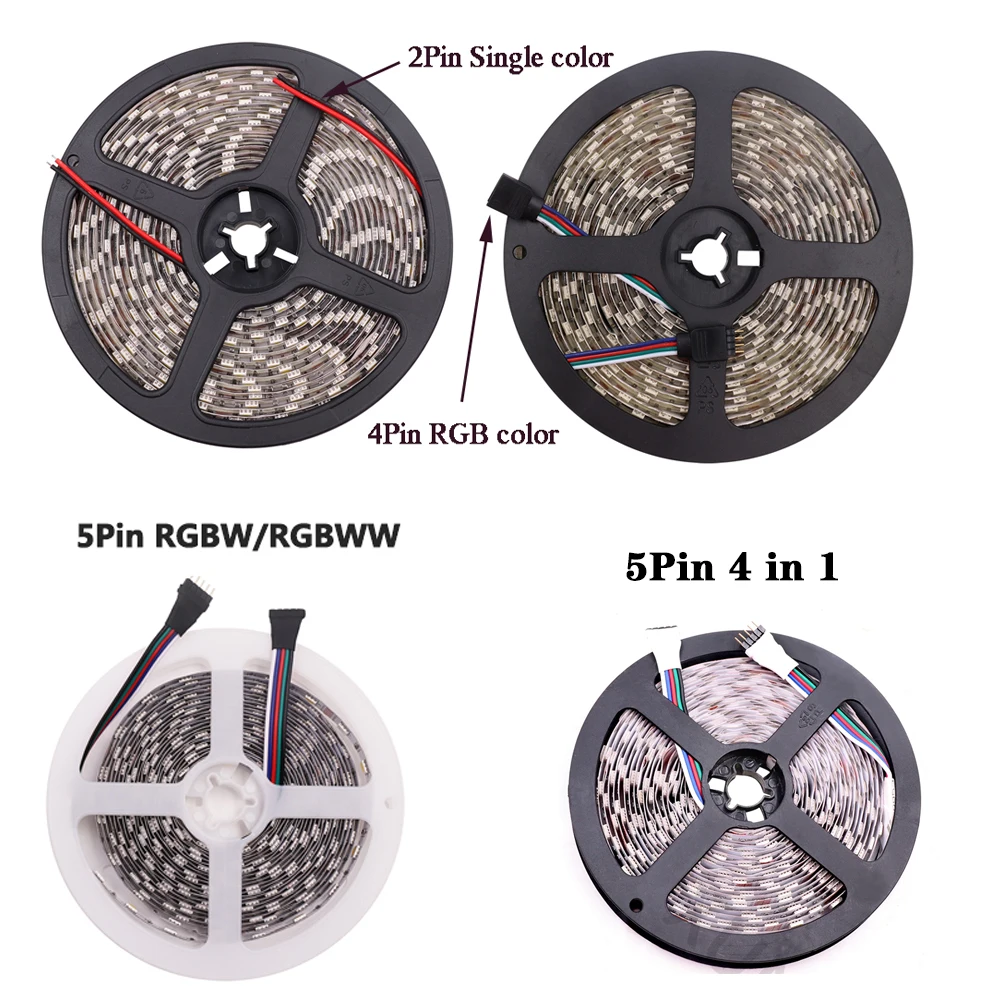 5050 taśmy LED 4 kolory w 1 układu RGBW RGB IP65 wodoodporne światło Led taśmy 12V 60 diody Led/m elastyczna taśma LED lampa biały/ciepły biały