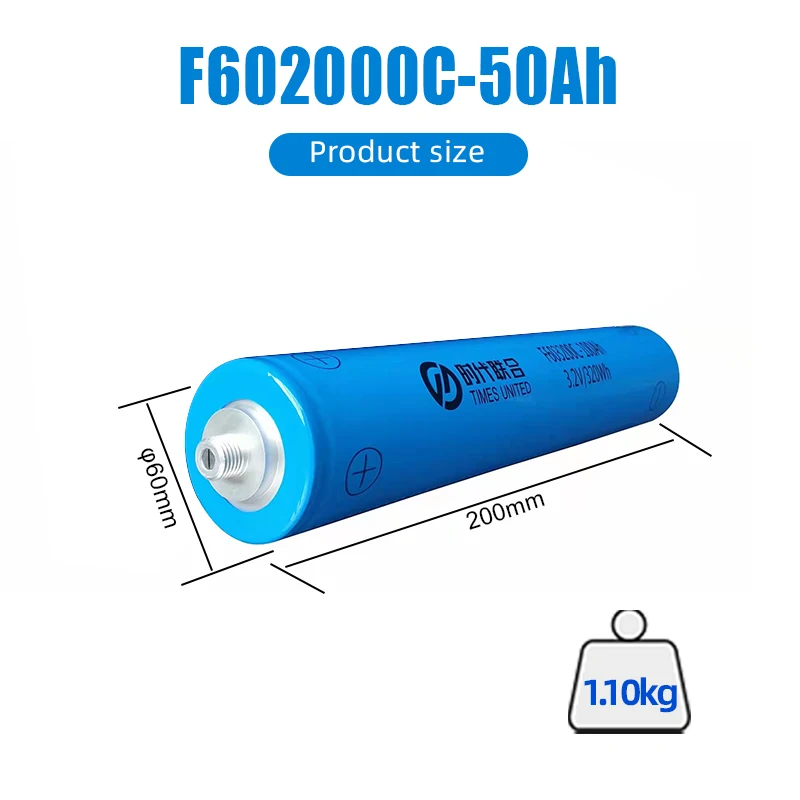 Grade A 50Ah Lifepo4 12V Brand New Lithium Iron Phosphate Cylindrical Cell for Power Storage Home Energy Storage