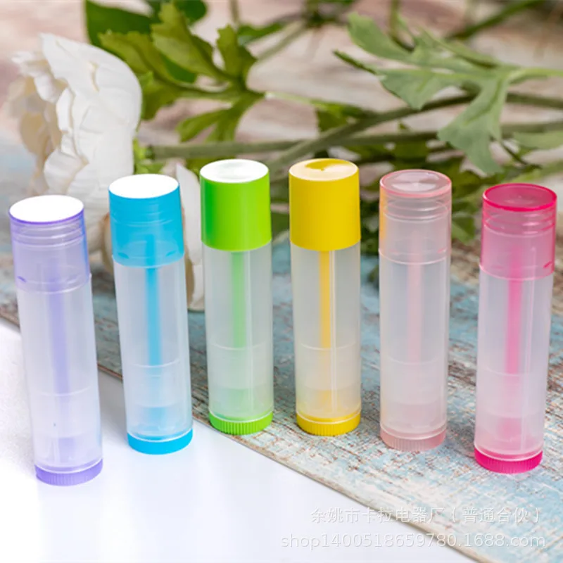 300Pcs 5g Empty Lip Balm Tube With Twist Bottom Lipstick Clear Refillable bottle Lip Balm Container for Cosmetic Makeup DIY Tool