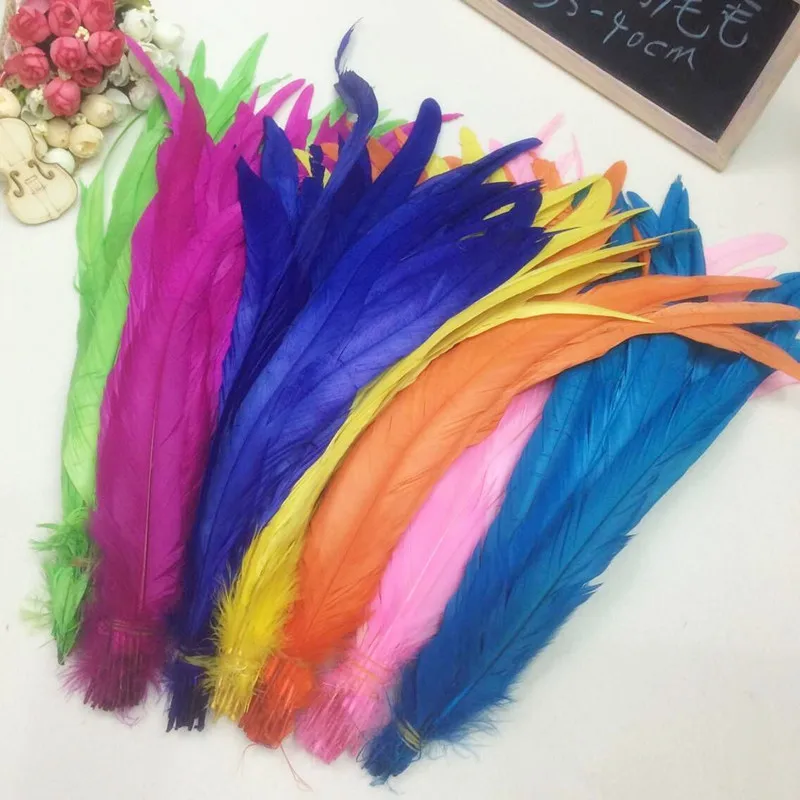 Wholesale 16-18 Inch 40-45CM Natural Rooster tail Feathers For Decoration Craft Feather Christma Diy Pheasant Feather