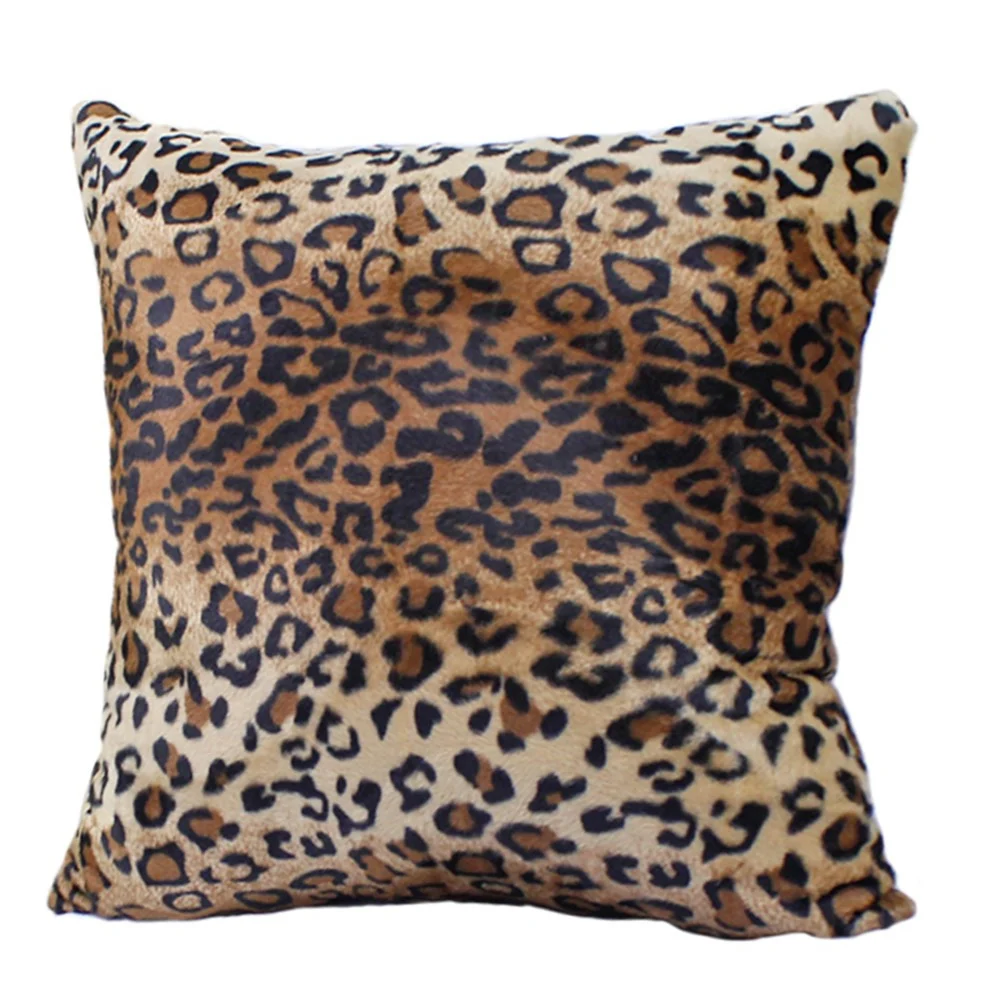 Faux Fur Leopard Print Kissen Fall Weiche Plüsch Werfen Kissen Abdeckungen Dekorative Luxus Kissen Abdeckung für Sofa Bett Couch Hause decor