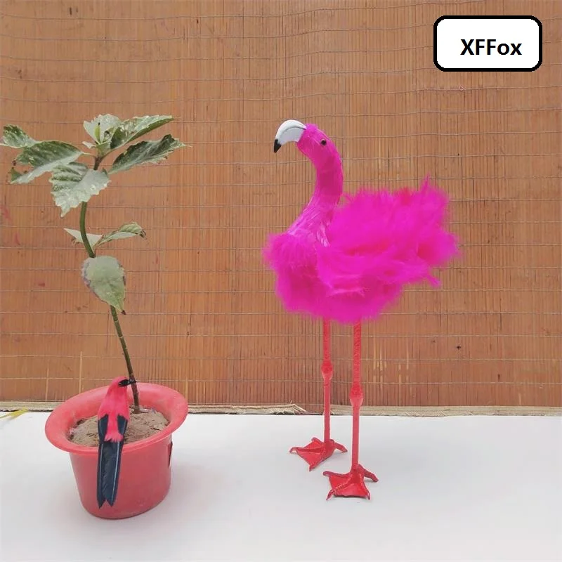 

real life Flamingo model foam&feather simulation dark pink Flamingo gift about 60cm xf2476