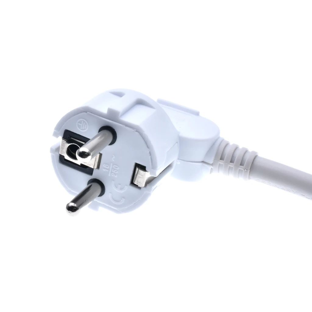 White EU European Power Extension Cord,Germany Male to Female Power Extension Cord Cable for PC Computer PDU UPS 0.5M