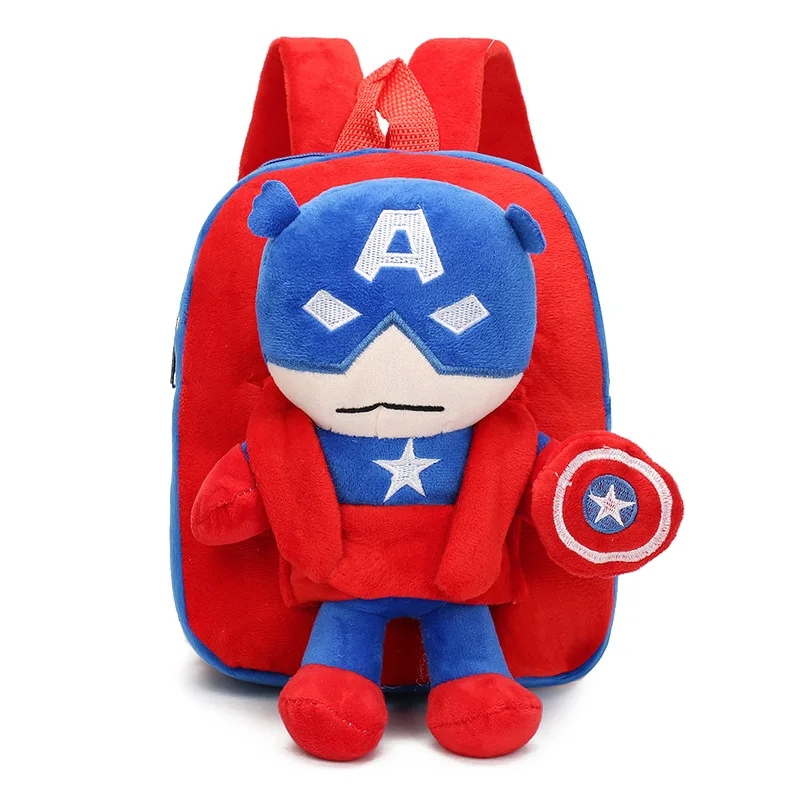 

Marvel Brand Cartoon Captain America Kids Backpack Bags For Children Cute Travel Fashion Handbags Kindergarten Toy Packages Gift