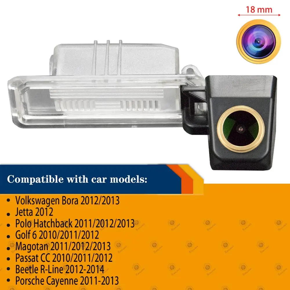 HD 1280*720P Rear View Night Vision Camera for VW Bora Jetta Polo Hatchback Golf 6 Magotan CC Beetle R-Line Porsche Cayenne