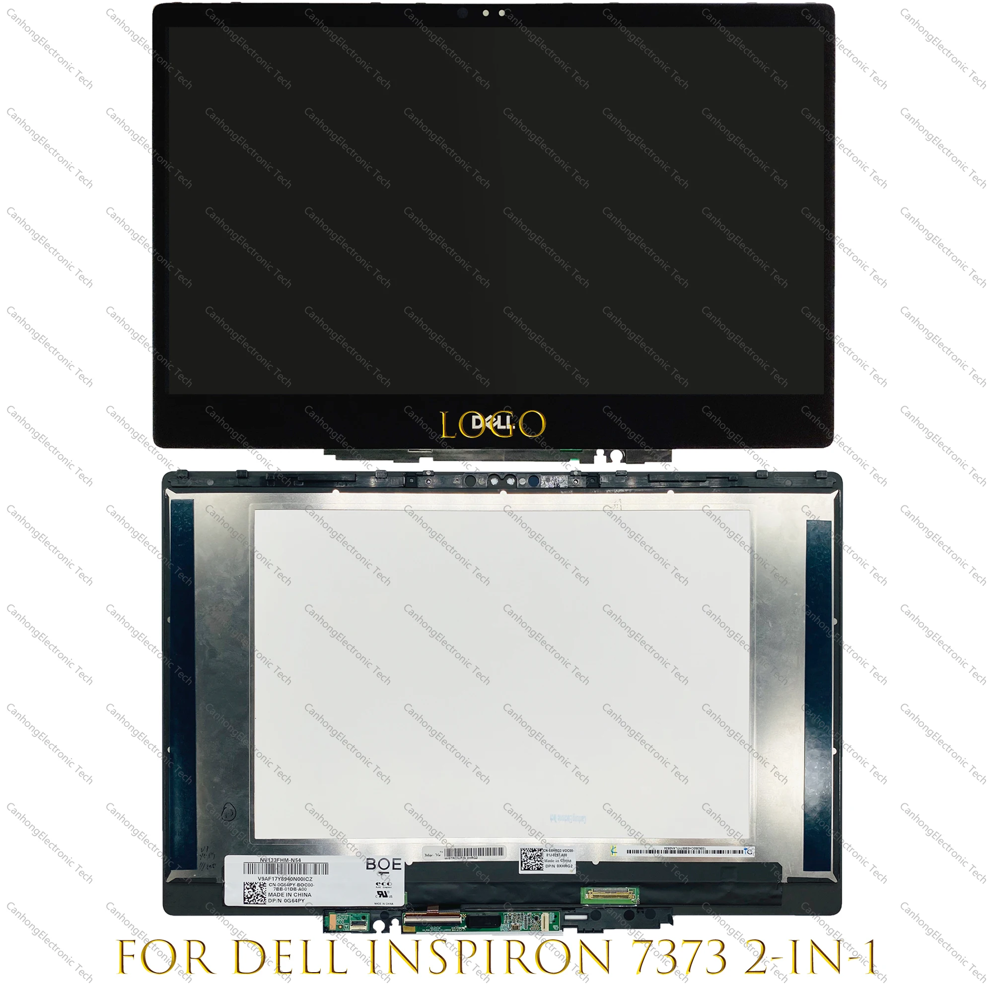 

13.3" FHD LP133WF4-SPA2 For Dell Inspiron 7373 2-in-1 P83G P83G001 LCD LED Touch Screen Digitizer Assembly NV133FHM-N54