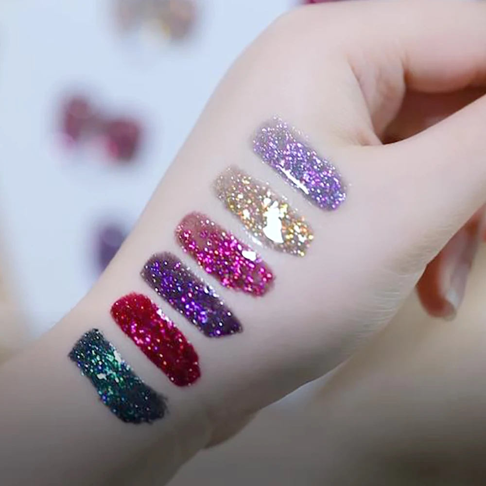 

Vendeeni 6 Colors/set Glitter Broken Diamond Gel Nail Polish UV LED Laser Shiny Sequins Nail Art Gel Lacquer Manicure Varnish
