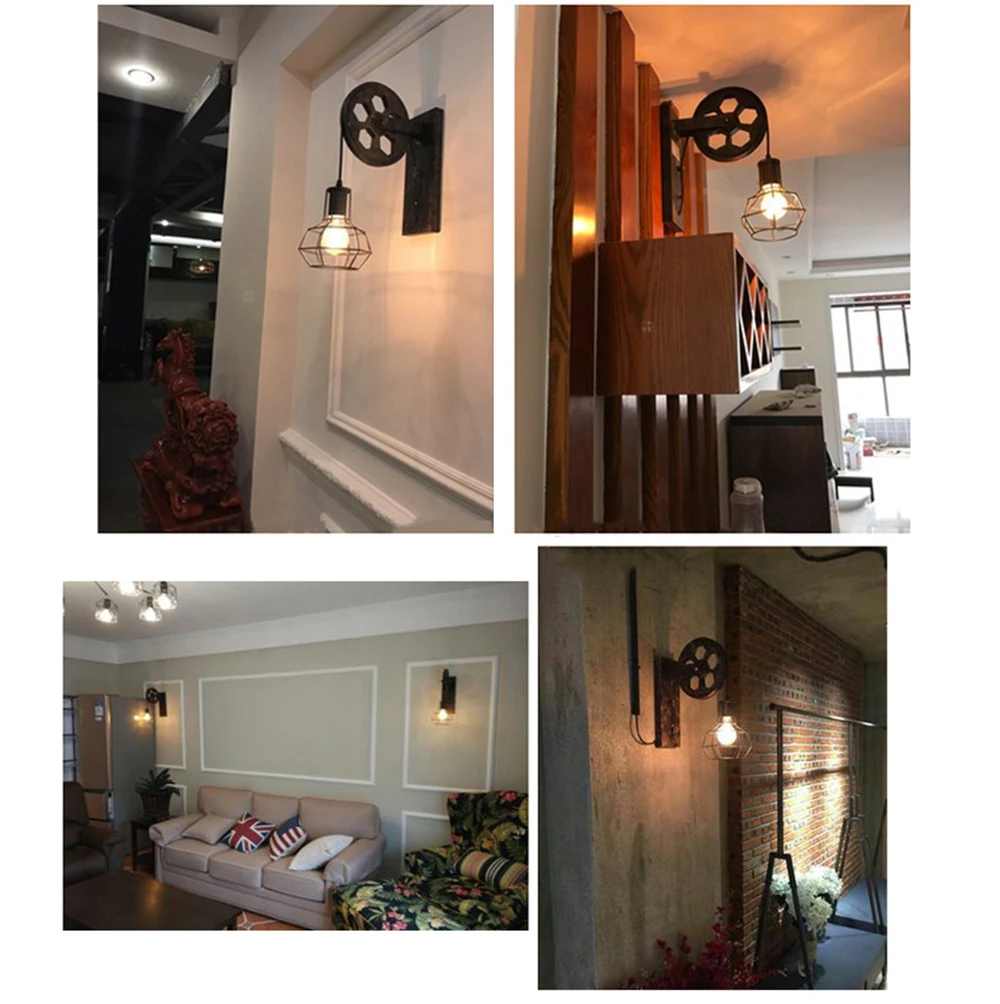 Retro wall lamp retro Led Edison bulb wall lamp attic restaurant lamp with lamp industrial home decoration lighting
