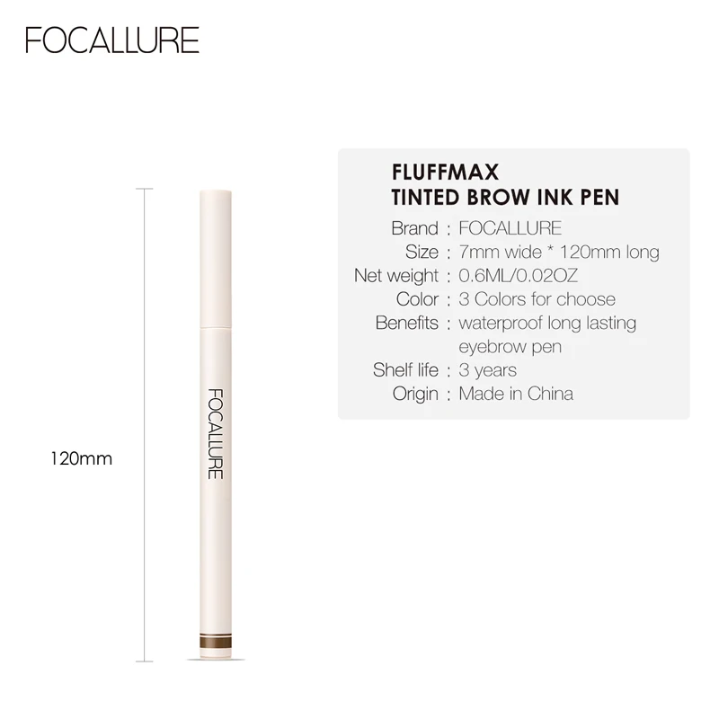 FOCALLURE Eyebrow Pencil Cosmetics Shade Waterproof Liquid Marker Tint For Professional High Quality Female Makeup