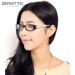 ZENOTTIC Acetate Full Rim Glasses Women Small Rectangle Spectacle Frame For Height Prescription Eyeglasses Frames