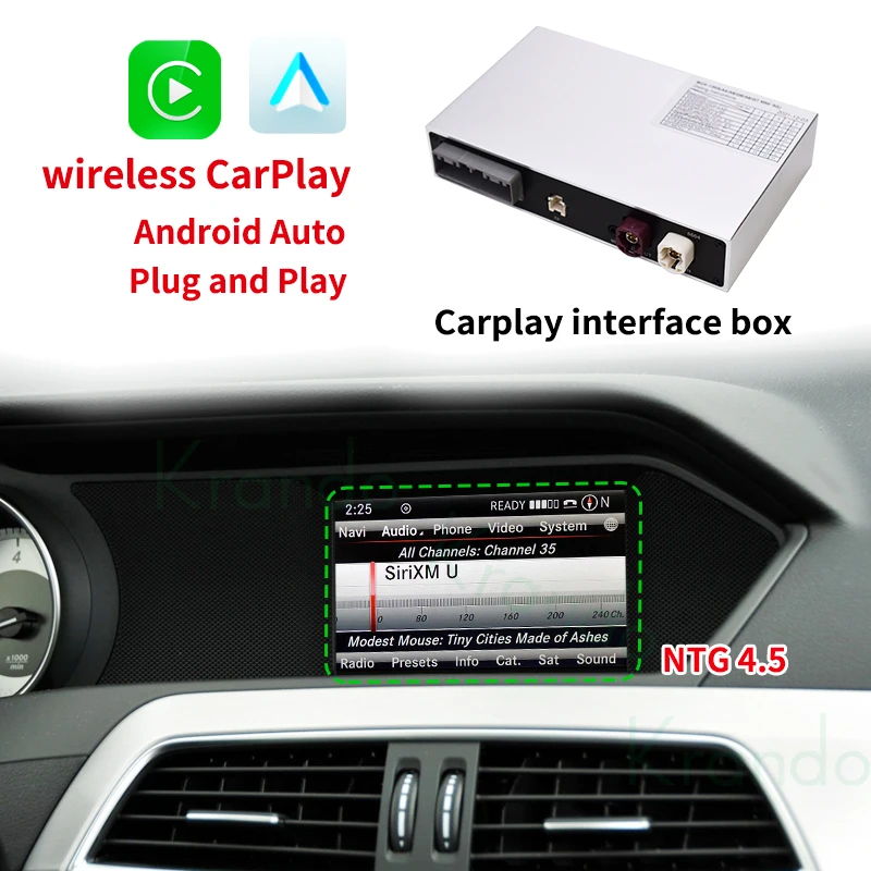 FüR Mercedes Benz C Class C200 w204/c200 w203, Carplay Wireless USB Adapter Superschnelle Upgrade Automatische Wiederverbindung,B/Silver FüR Mercedes Benz C Class C200 w204/c200 w203, Carplay Wireless USB Adapter Superschnelle Upgrade Automatische Wiederverbindung,B/Silver