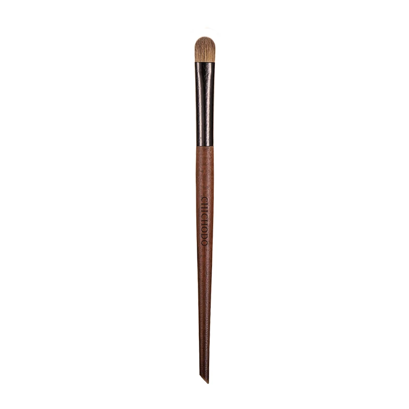 CHICHODO Makeup Brush-Amber Series Carved Tube Animal Hair Brushes-Pony Hair Eye Shadow Brush-make up pen beauty-E227