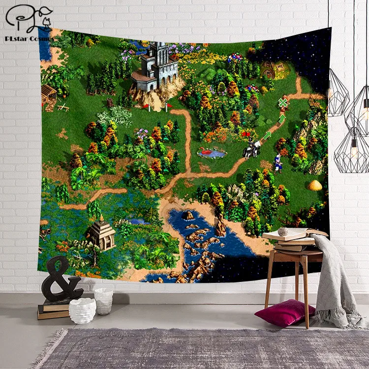 Classic game Funny cartoon Blanket Tapestry 3D Printed Tapestrying Rectangular Home Decor Wall Hanging style-3