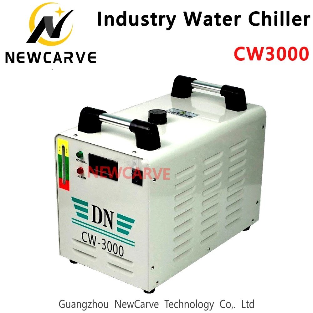 

Water Cooling CW3000 Industry Chiller For CO2 Laser Machine Cooling 60W 80W Laser Tube NEWCARVE