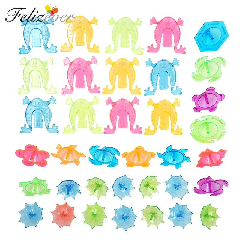 

72PCS Little Transparent Plastic Toys Party Favors Gift Toys Pinata Surprise Eggs Fillers Goodie Bag Jumping Frog