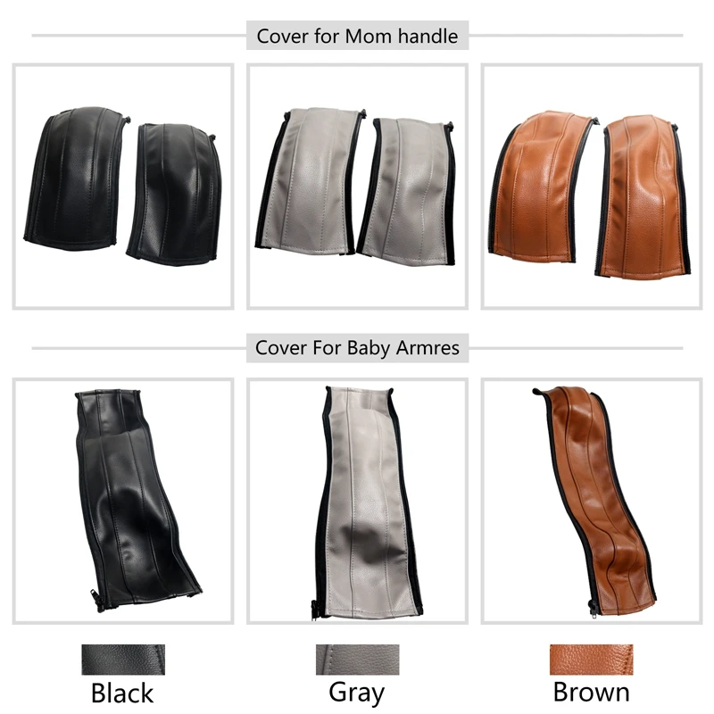 Leather Bar Covers For Mamas & Papas Ocarro Stroller Pram Handle Sleeve Case Armrest Protective Cover Accessories