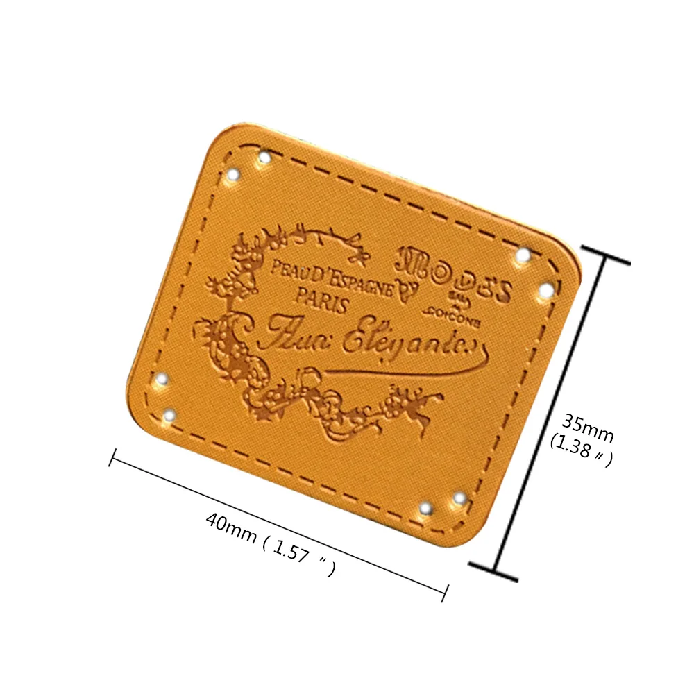 Hand Made Paris Leather Labels For Clothing Patch For Handbag Leather Sewing Tags For Handwork Leather Craft Accessories For Tag