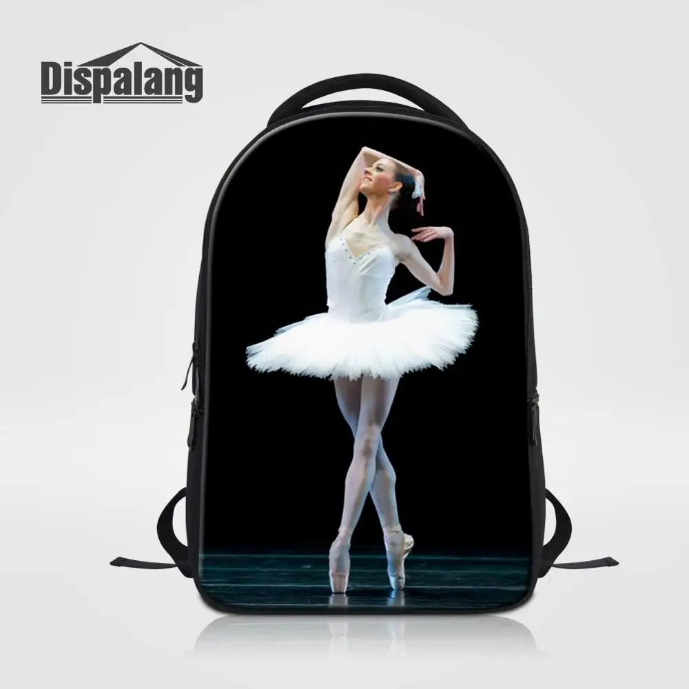 Dispalang Teens Girls Laptop Backpack For 14 Inch Notebook Computer Bagpack Custom Ballet Print Women School Bag Femlae Rucksack