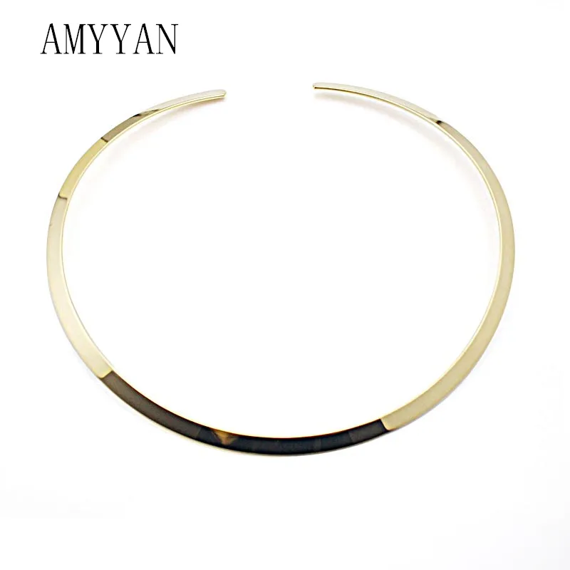 High Quality Stainless Steel Torques Necklace Gold Color Collares Jewelry Necklace Women Statement Choker Jewelry