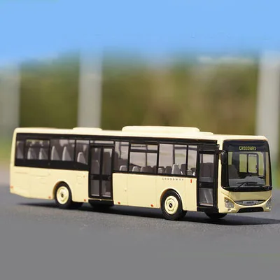 1:87 CROSSWAY URBANWAY Plastic BUS Model Collection Souvenir Ornaments Display Vehicle Toys Gift