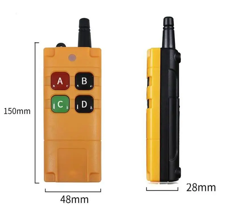 AC 220V  4 CH  RF Wireless Remote Control   30A  relay  receiver transmitter lighting Electric curtains/doors industrial 3000M