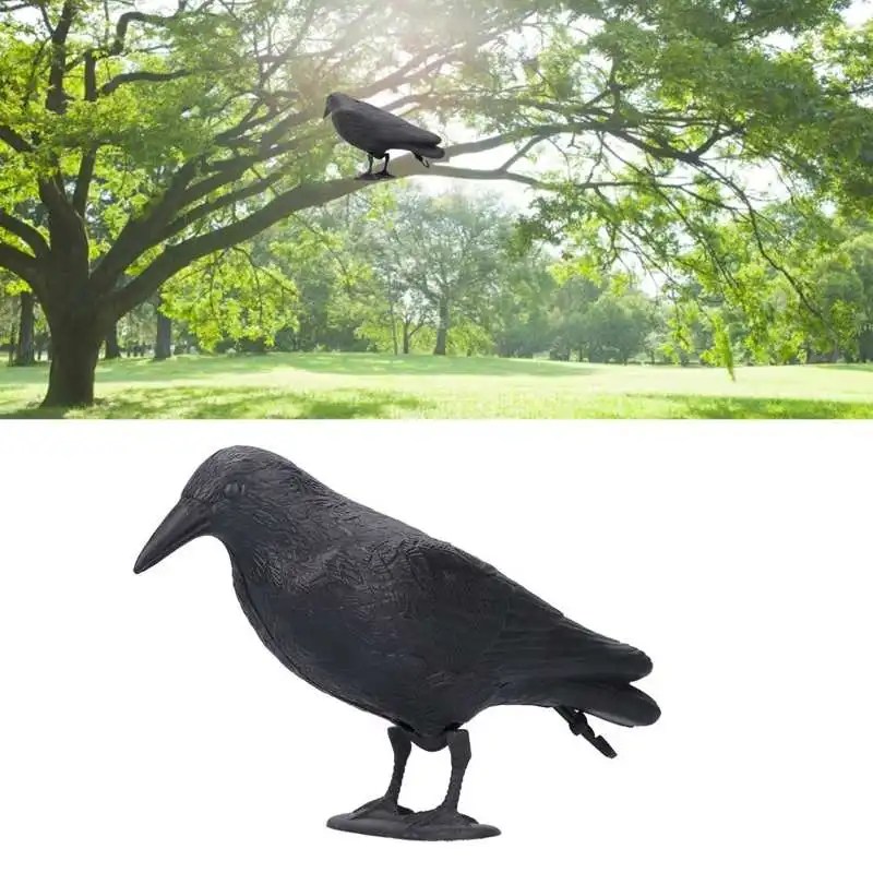 Plastic Crow Hunting Decoys Garden Bird Deter Scarer Scarecrow Mice Pest Control Deterrent Repeller Decor For Bird Control