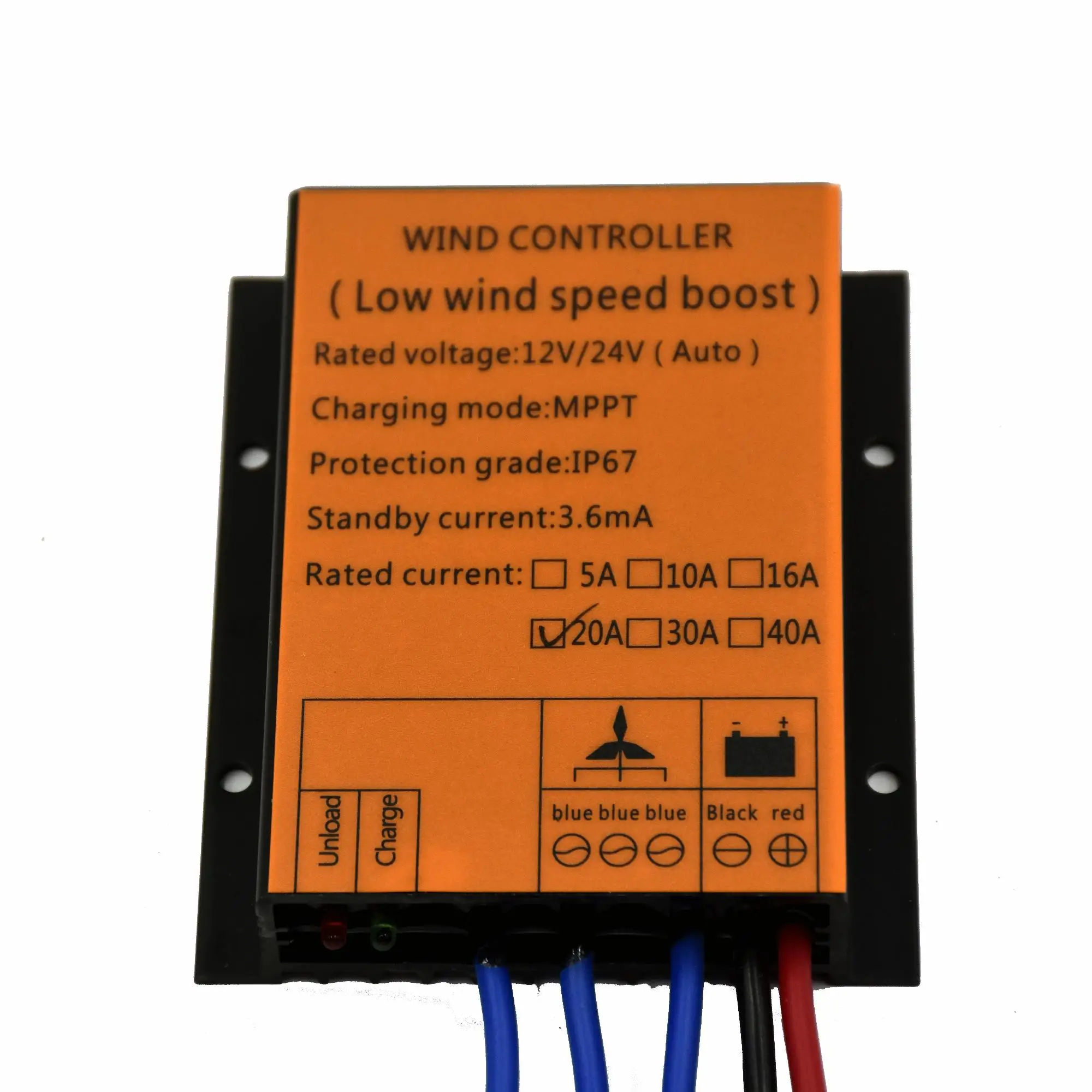 100W ~ 720W 10A/16A/20A/30A MPPT/BOOST Wind kontroler ładowania do Generator z turbiną, 12V/24V samodostosowujący się, wodoodporny