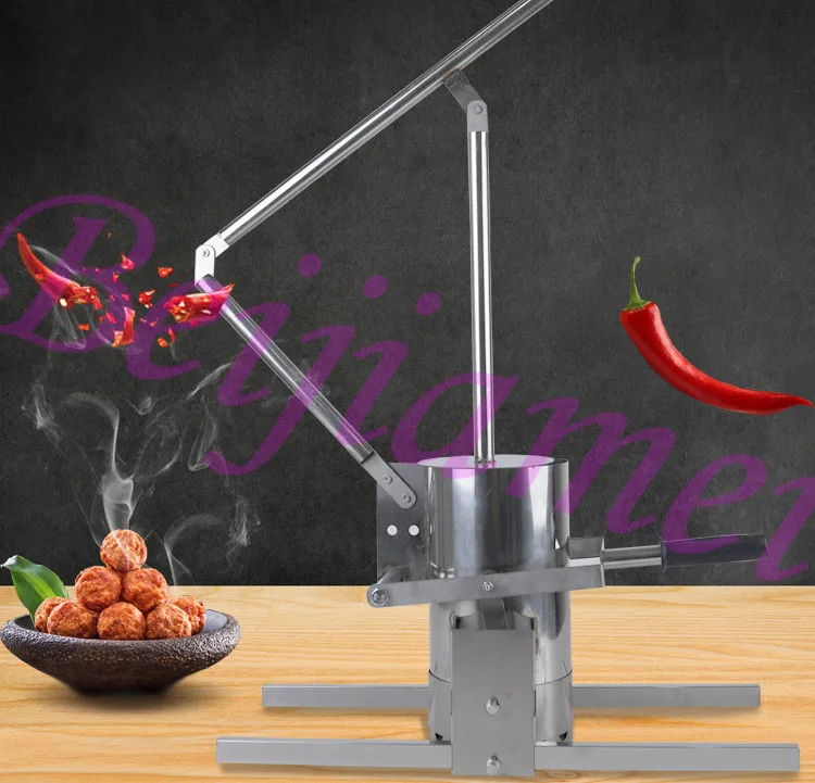 Mesin Pembuat Bakso Ikan Stainless Steel Mesin Pembuat Bakso Kecil Manual Mesin Pembentuk Bakso Ikan Sapi