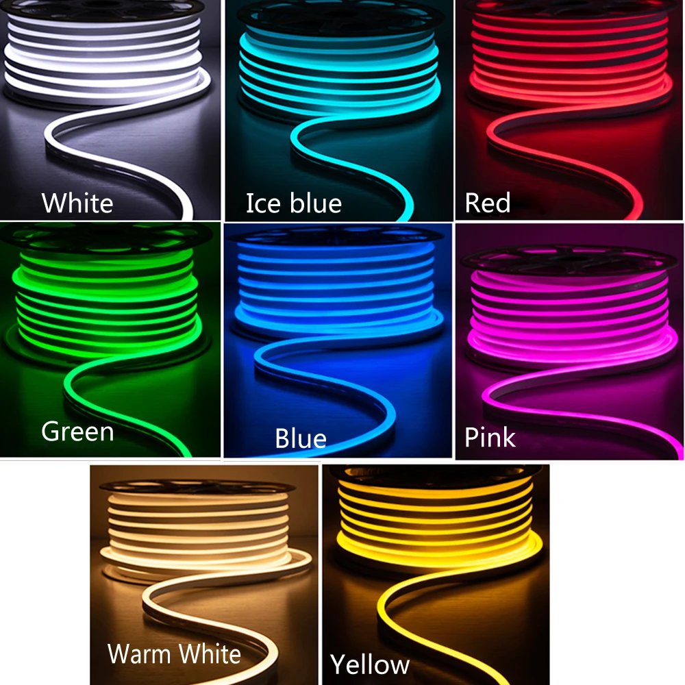 Neon licht 12V LED Flexible car Diode tape SMD 2835 120LEDs/M  IP67Waterproof DIY soft light bar Dekoration Streifen strip light