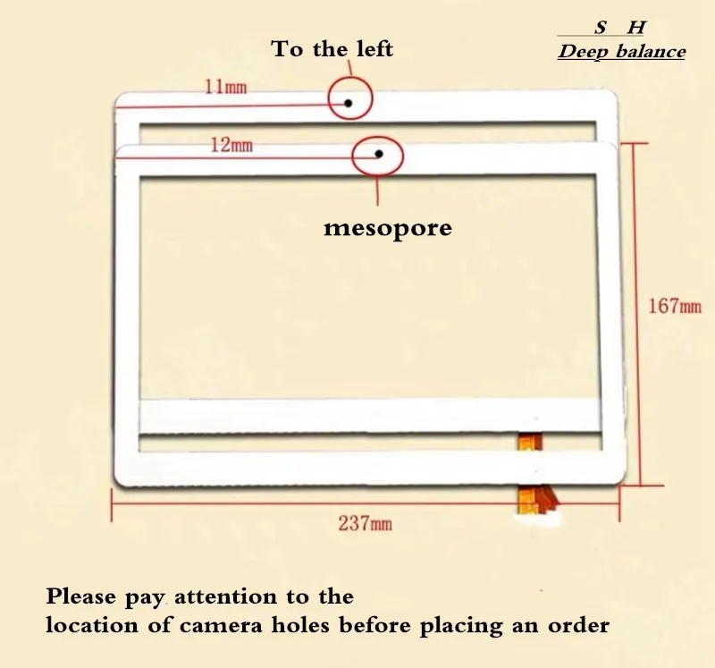 For 10.1'' inch Kingvina-PG1026 tablet External capacitive Touch screen Digitizer panel Sensor replacement Phablet Multitouch