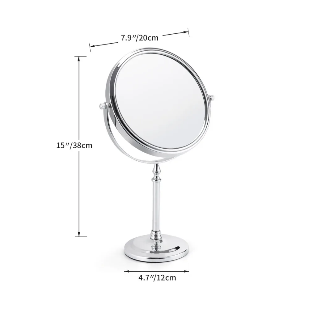 8 Inch 5X 7X 10X Magnification Makeup Mirror 360 Rotating Professional Desktop Cosmetic Mirror 8