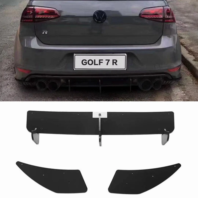 Diffuser for Volkswagen GOLF 7 / 7.5 VII MK7 / 7.5 MK VII R Series hatchback pre-replacement rear bumper diffuser