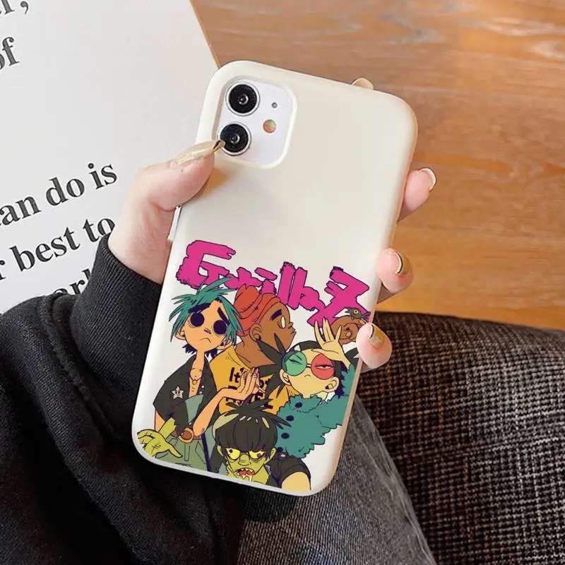 Gorillaz Phone Case Soft Solid Color for iPhone 11 12 13 mini pro XS MAX 8 7 6 6S Plus X XR