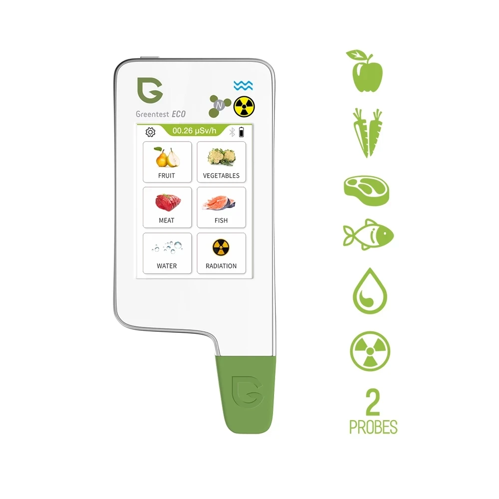 Greentest-ECO6 Updated Home Kitchen Nitrate Tester Detector Radiation TDS Water with Bluetooth Function and Capacitive Screen