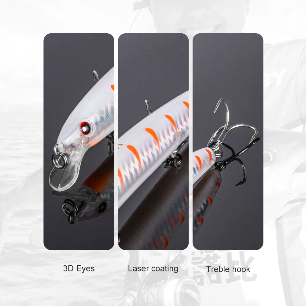 NOEBY Señuelo Minnow Flotante Jerkbait para Lubina - imagen 2
