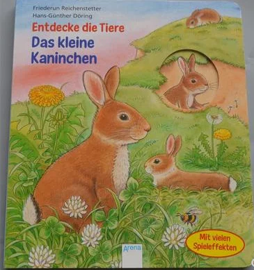 Parent Child Kids Baby Early Enlightenment Education Animal Cute Picture 3D Cardboard German Learning Reading Book Age 1 Up